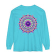 Colorful and intricate Psychedelic Mandala design on long sleeve t-shirt