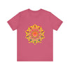 A colorful and intricate mandala design adorns the vibrant Mandala Tee - Spiritual Art, perfect for expressing your spiritual style