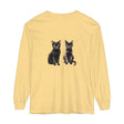 Black Cat Watercolor Art Long Sleeve T-Shirt featuring a beautiful watercolor painting of a black cat on a comfortable, stylish long sleeve shirt