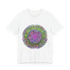 Vibrant Mandala Tee - Colorful Geometric Art t-shirt with intricate and lively design inspired by traditional mandala patterns in a rainbow of colors