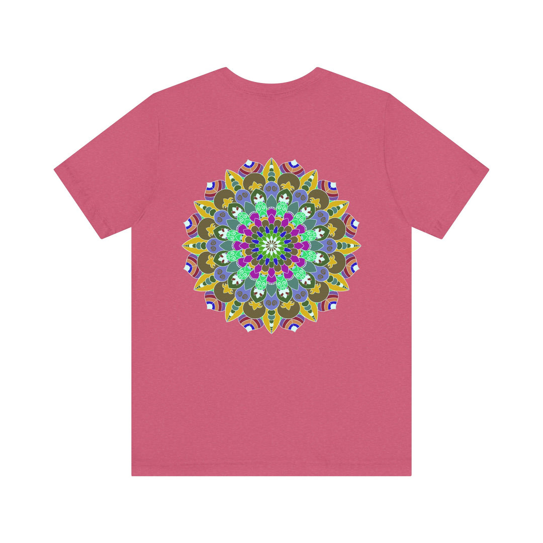 Vibrant Mandala Tee featuring intricate design, symbolizing spiritual peace and harmony, perfect for meditation and yoga practice