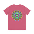 Vibrant Mandala Tee featuring intricate design, symbolizing spiritual peace and harmony, perfect for meditation and yoga practice