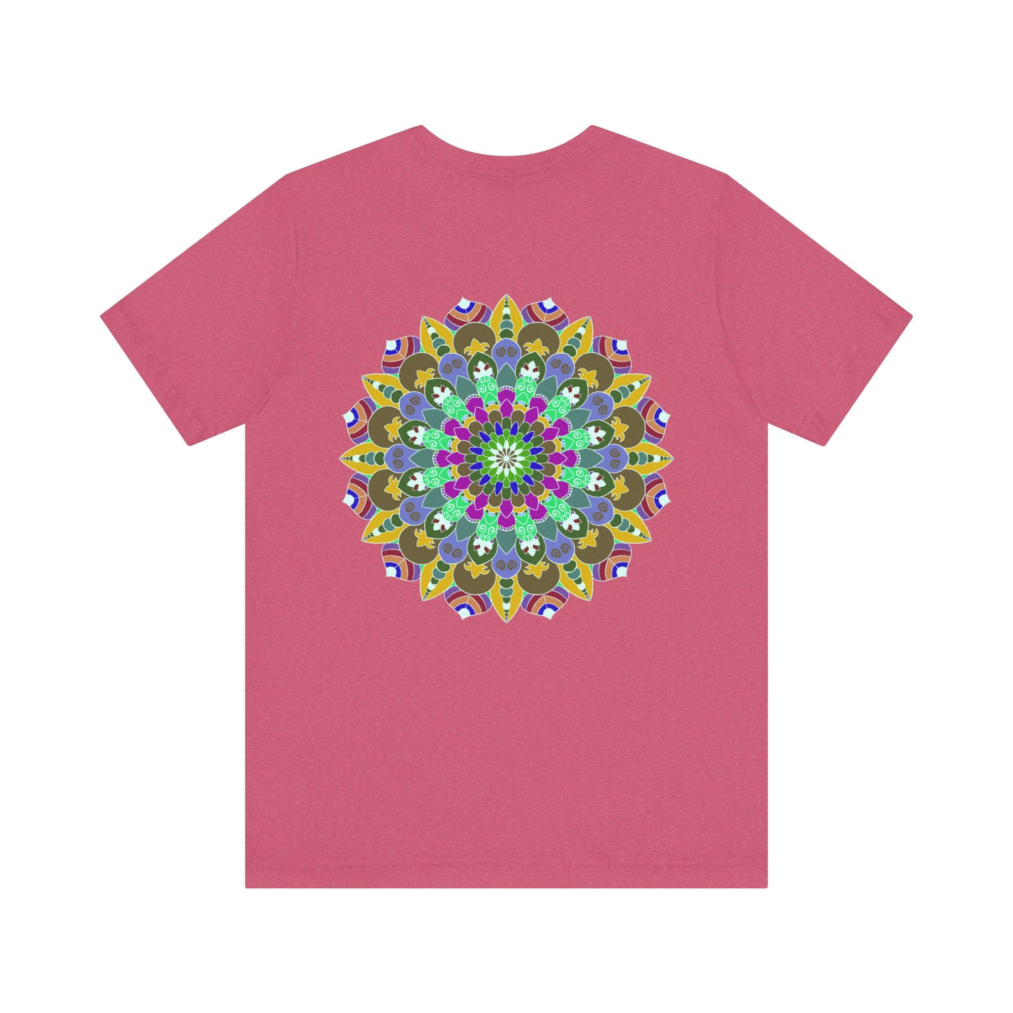 Vibrant Mandala Tee featuring intricate design, symbolizing spiritual peace and harmony, perfect for meditation and yoga practice