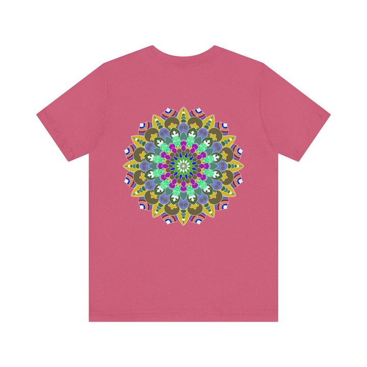 Vibrant Mandala Tee featuring intricate design, symbolizing spiritual peace and harmony, perfect for meditation and yoga practice