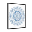 Handmade steel blue Mandala Design Wall Art on gallery canvas wraps