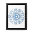 Handmade steel blue mandala design wall art on gallery canvas wraps