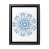 Handmade steel blue mandala design wall art on gallery canvas wraps