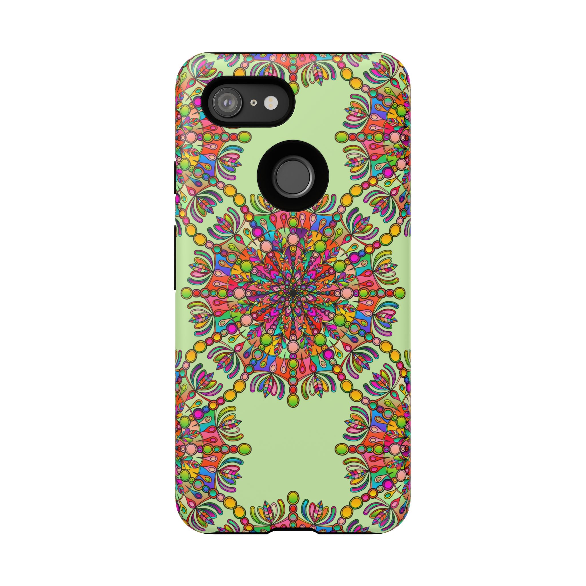 Custodia per telefono con mandala intricata in colori vivaci per uno stile unico