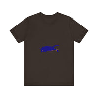 A close-up image of a black cat mystery soft watercolor t-shirt with vibrant colors and a comfortable, smooth texture