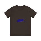 A close-up image of a black cat mystery soft watercolor t-shirt with vibrant colors and a comfortable, smooth texture
