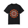 Unisex Mandala T-Shirt featuring hand-drawn mandala art, made with 100% ring-spun cotton and garment-dyed for extra comfort