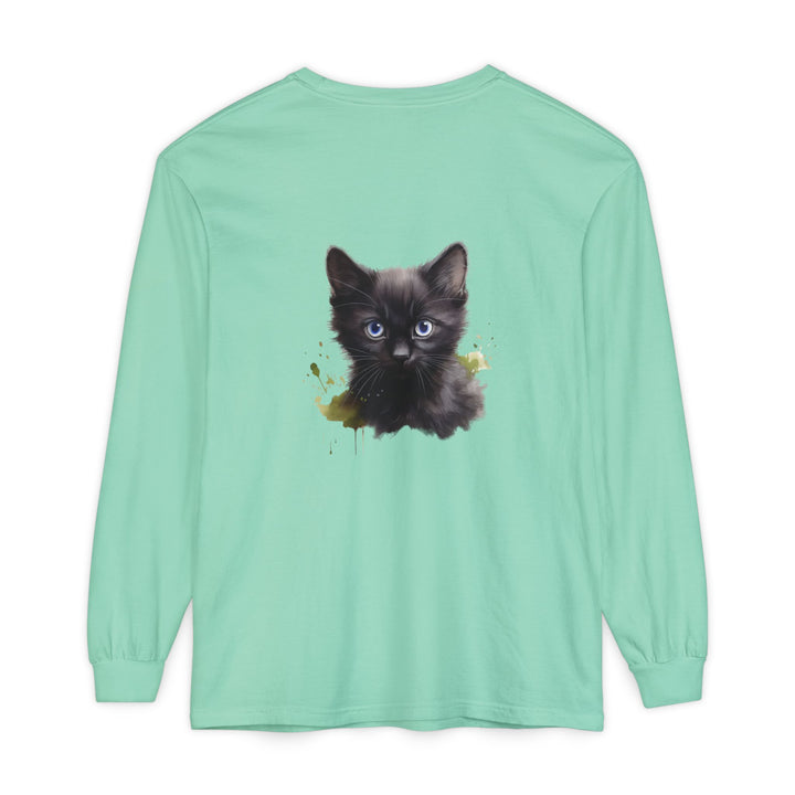 Mystische schwarze Katze – Langarm-T-Shirt