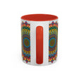 Beautiful and vibrant mandala art mug featuring spiritual and colorful design perfect for adding a touch of serenity to your morning routine