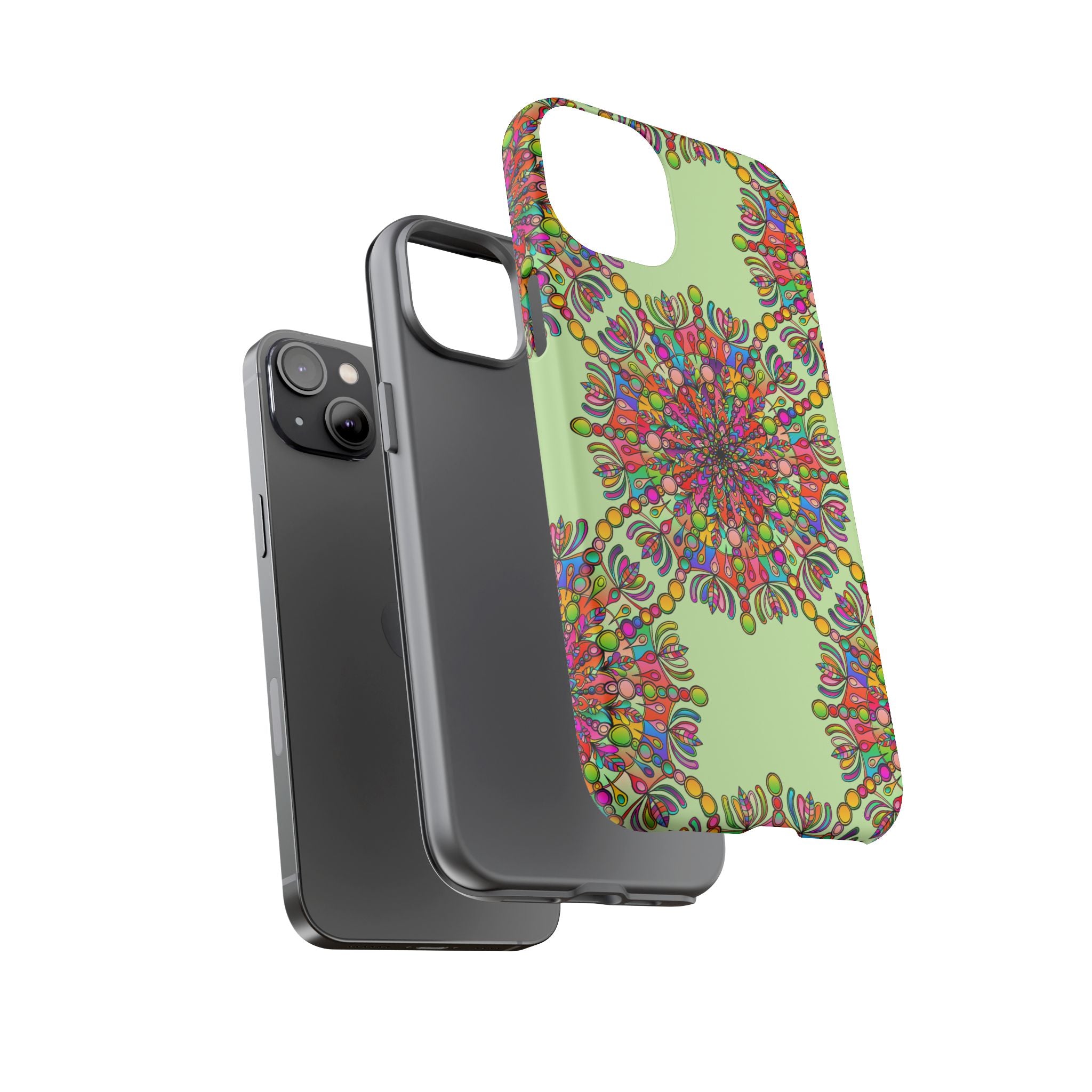 Custodia Vibrant Mandala per iPhone e Google Pixel | Custodie resistenti