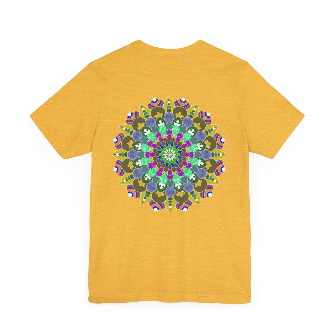 Beautiful Vibrant Mandala Tee with Spiritual Peace and Harmony Design for Calming and Centering Meditation and Yoga Practices