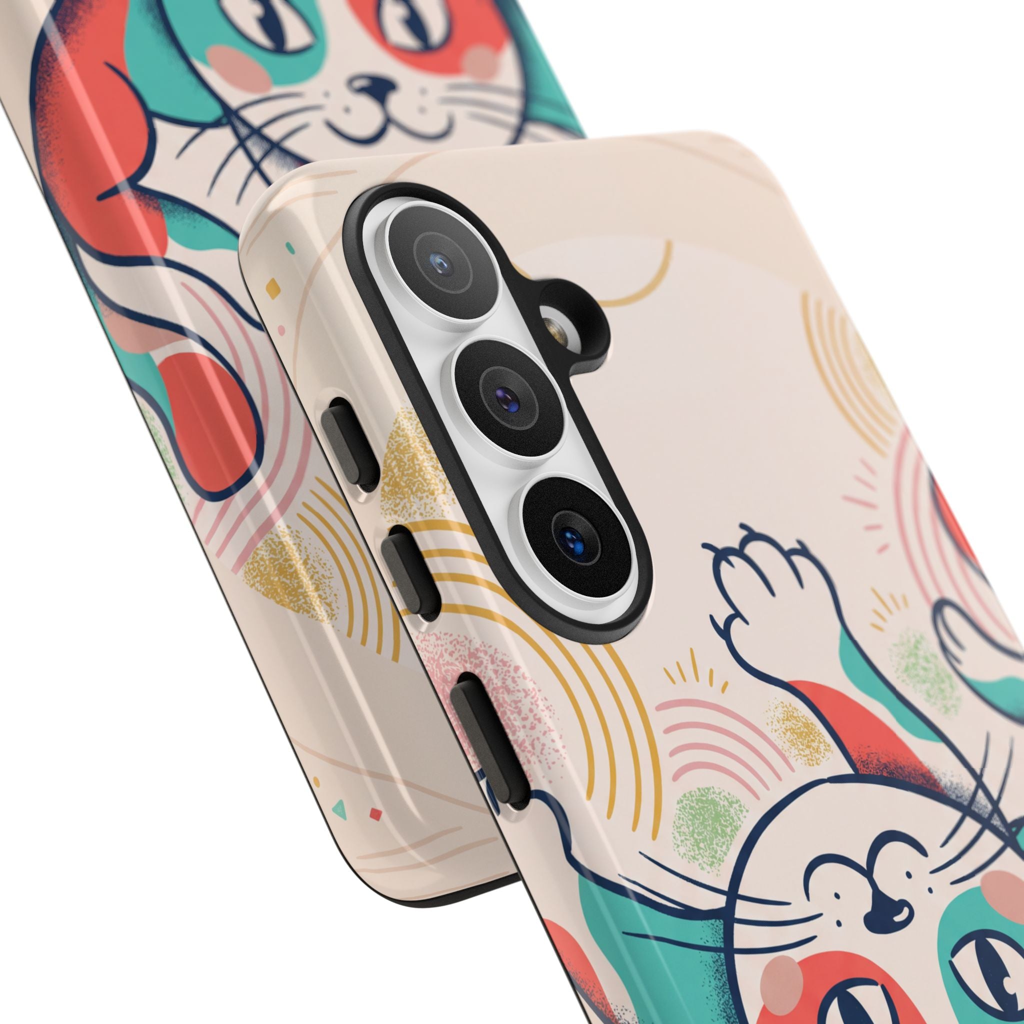 Phone Case — Cute Retro Calico Cat Protective Cover