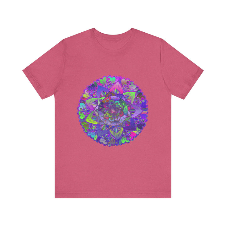 Psychedelic mandala t-shirt with vibrant colors and intricate design