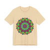 Vibrant Mandala Tee featuring cosmic and interconnected design in bold, eye-catching colors