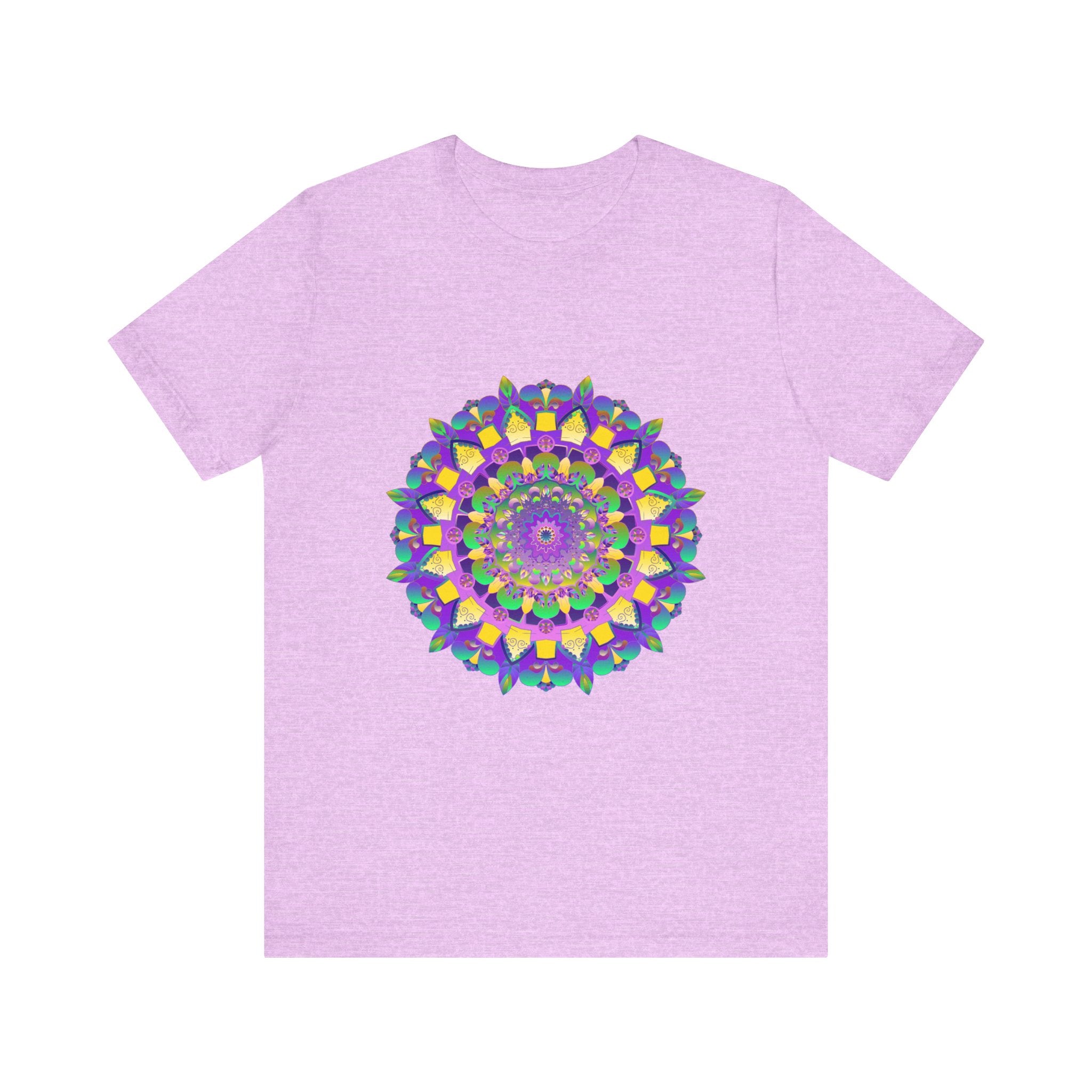 Vibrant Mandala Tee featuring intricate design representing peace, harmony, and balance