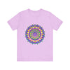 Vibrant Mandala Tee featuring intricate design representing peace, harmony, and balance