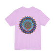 Colorful and intricate Vibrant Mandala Tee promoting spiritual peace and harmony