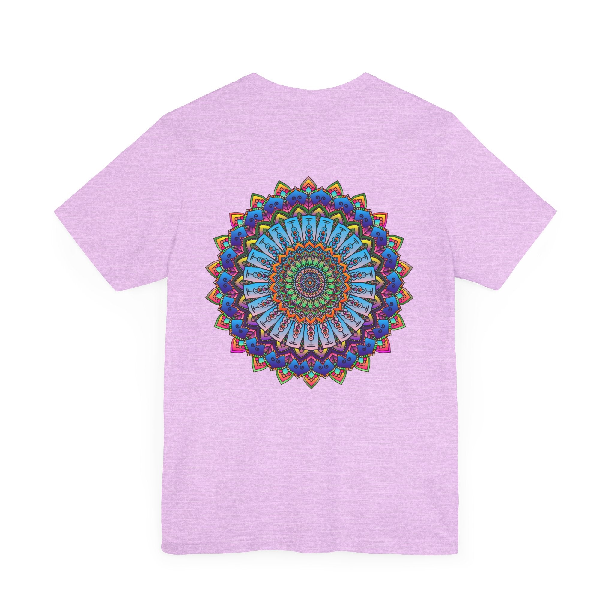Colorful and intricate Vibrant Mandala Tee promoting spiritual peace and harmony