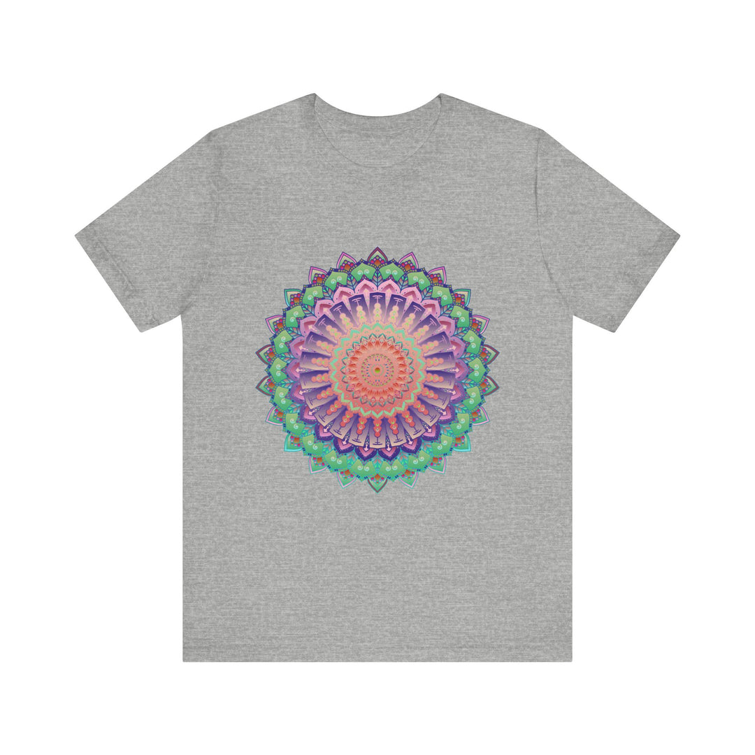 Vibrant Mandala Tee featuring colorful and psychedelic design, perfect for unique and expressive fashion statements