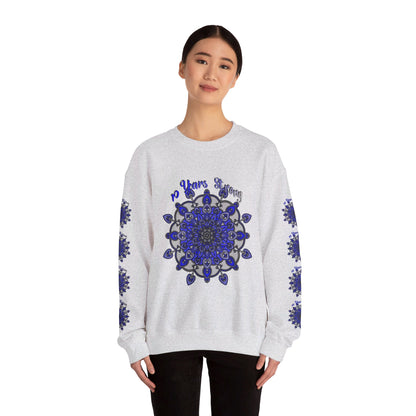 Handmade Mandala Design Unisex Sweatshirt with a unique and eye-catching design