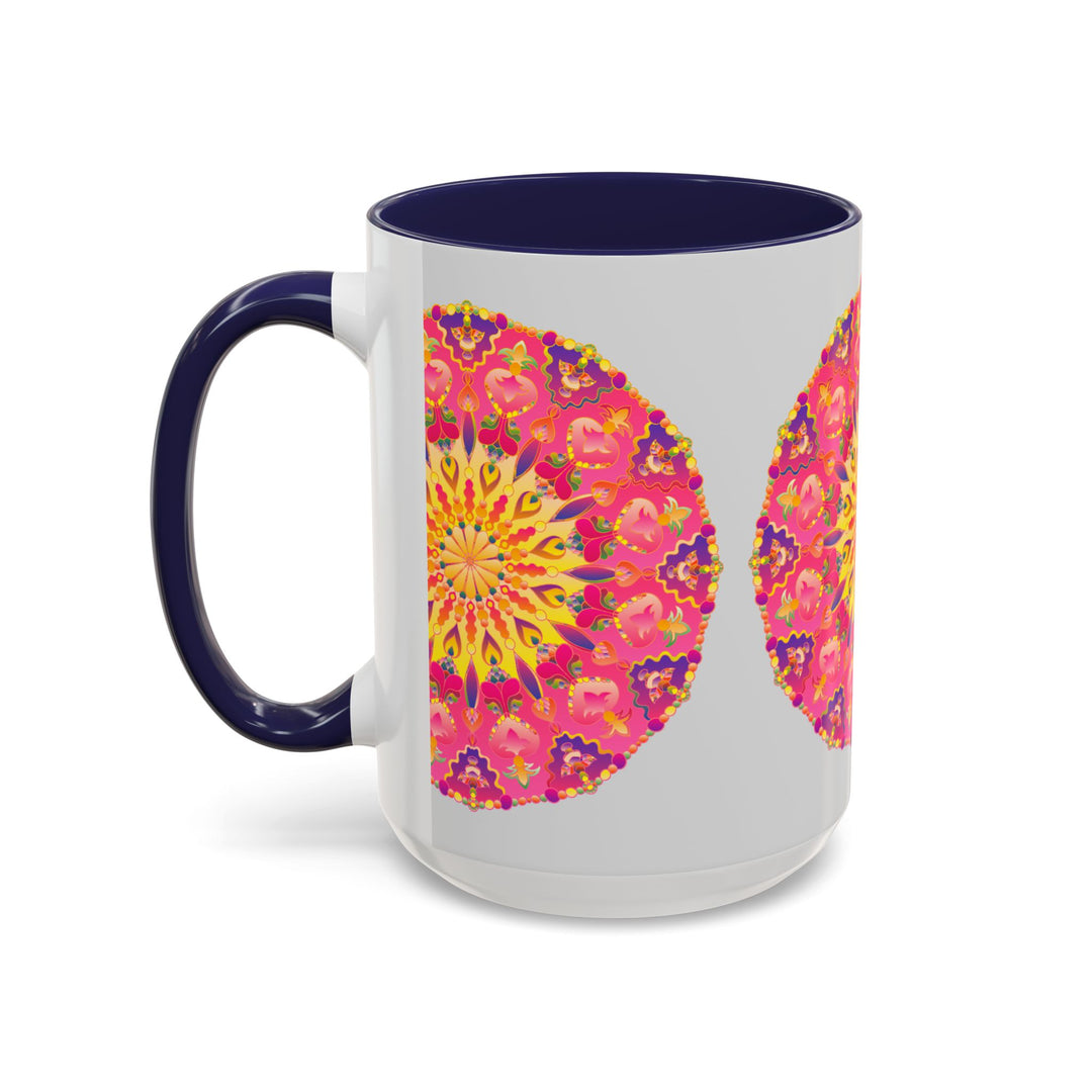 Stylish coffee mug with intricate mandala artwork