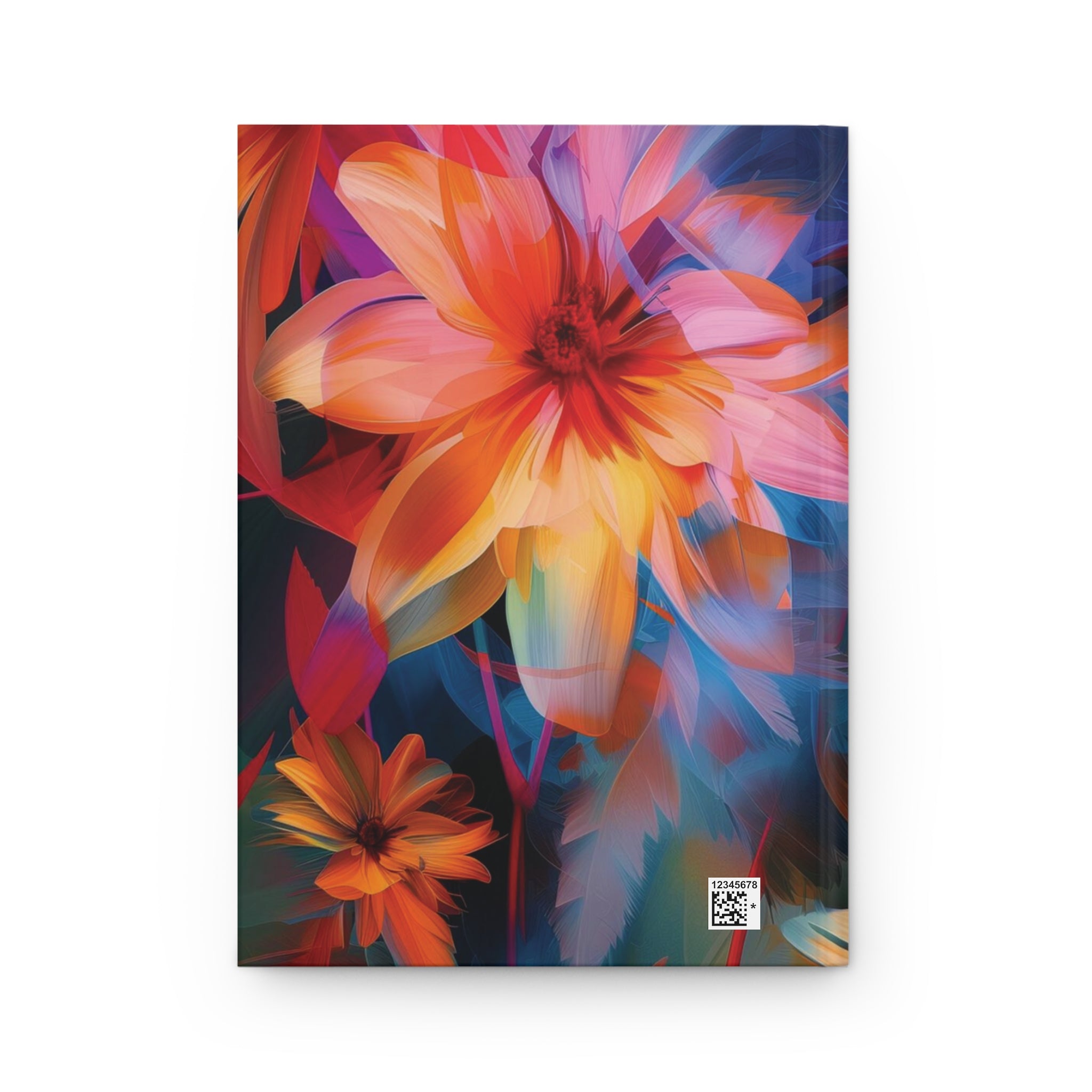 Diario con copertina rigida Deep Blue Floral Spiritual Journey