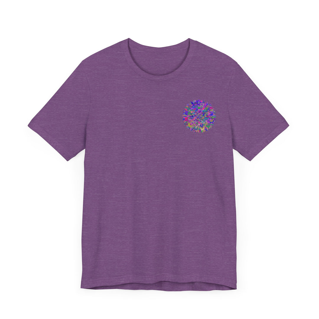 Vibrant Mandala Tee featuring intricate design for spiritual peace and harmony, perfect for yoga and meditation practice