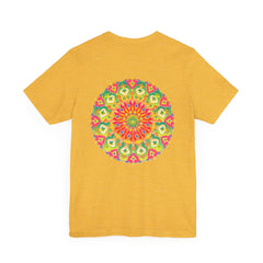 Vibrant Mandala T-Shirt featuring intricate design representing spiritual peace and harmony, perfect for embracing tranquility and positive energy