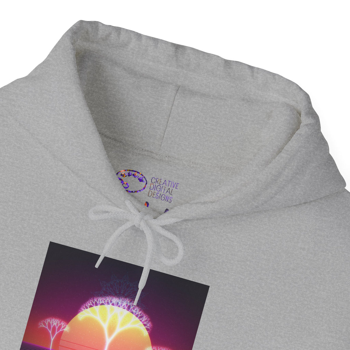Felpa con cappuccio Retro Sunset Tree of Life