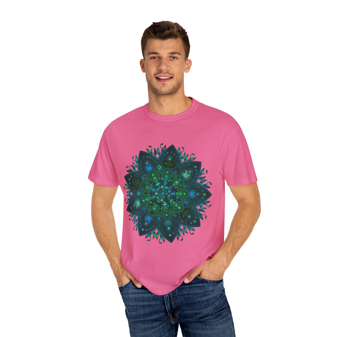 Intricate Mandala T-Shirt featuring intricate, hand-drawn design, suitable for both men and women