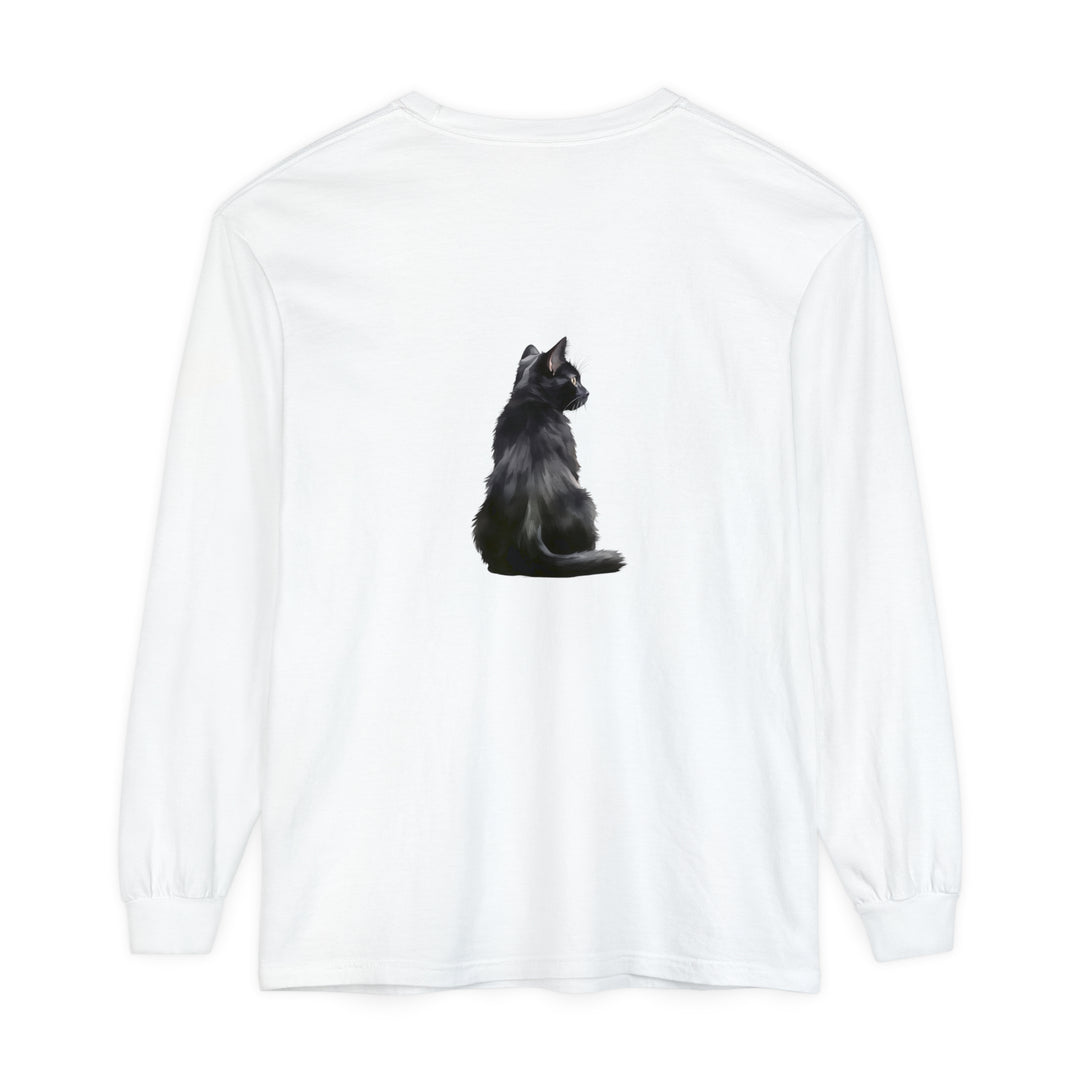 Black Cat Mystique Long Sleeve T-Shirt featuring a beautiful feline design