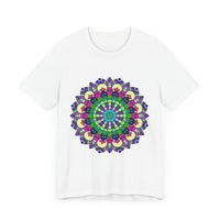 Vibrant Mandala Tee with Colorful and Intricate Design featuring a beautiful array of intricate patterns and bright, eye-catching colors