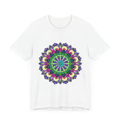 Vibrant Mandala Tee with Colorful and Intricate Design featuring a beautiful array of intricate patterns and bright, eye-catching colors