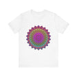 Vibrant Mandala Tee featuring colorful and intricate spiritual art design