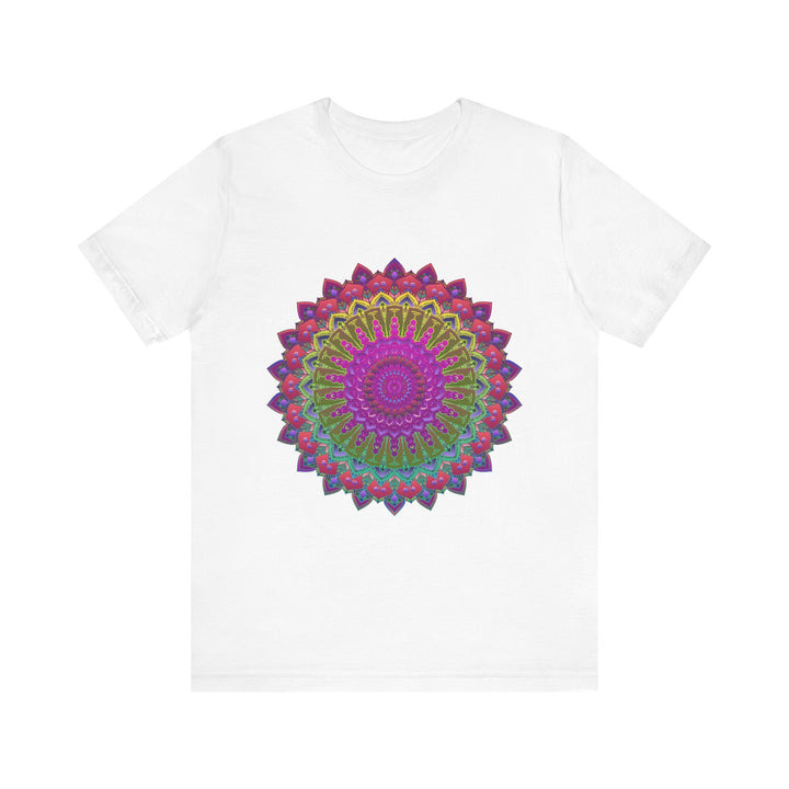 Vibrant Mandala Tee featuring colorful and intricate spiritual art design