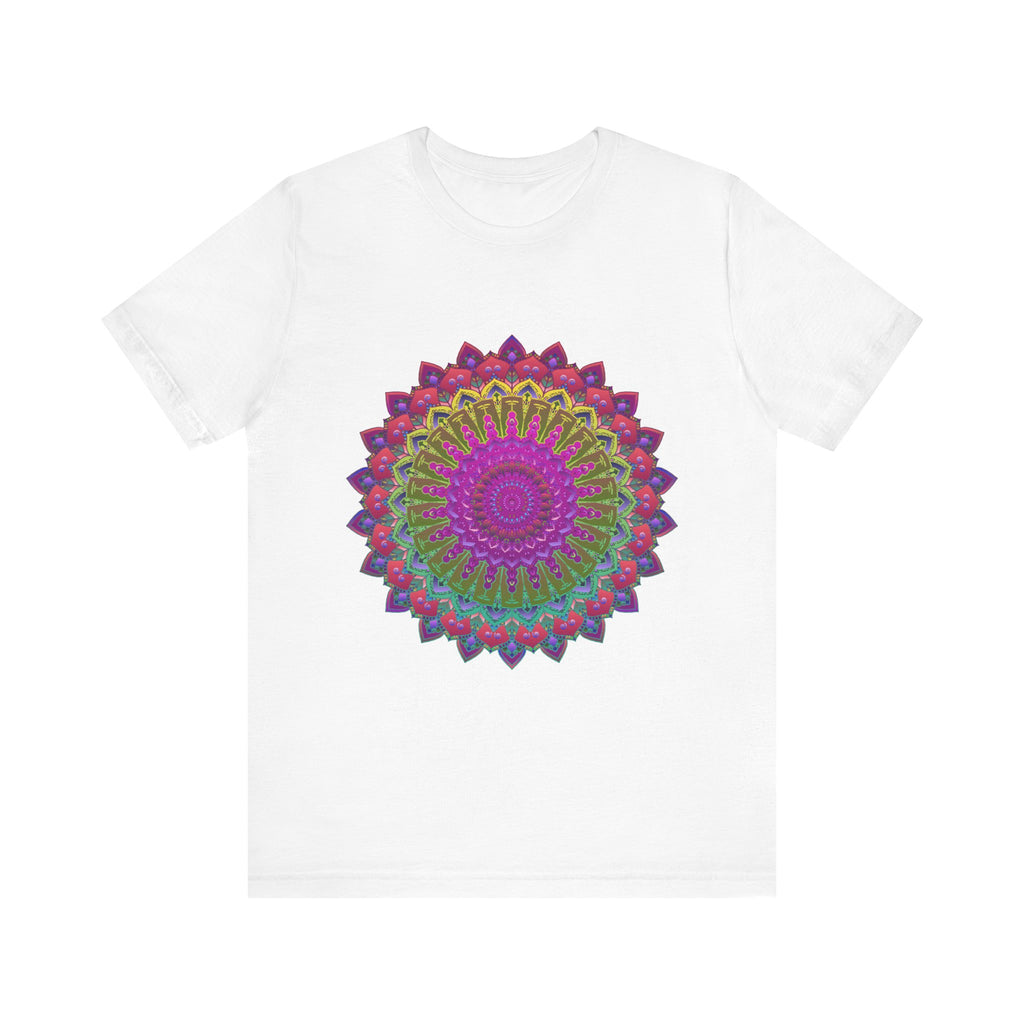 Vibrant Mandala Tee featuring colorful and intricate spiritual art design