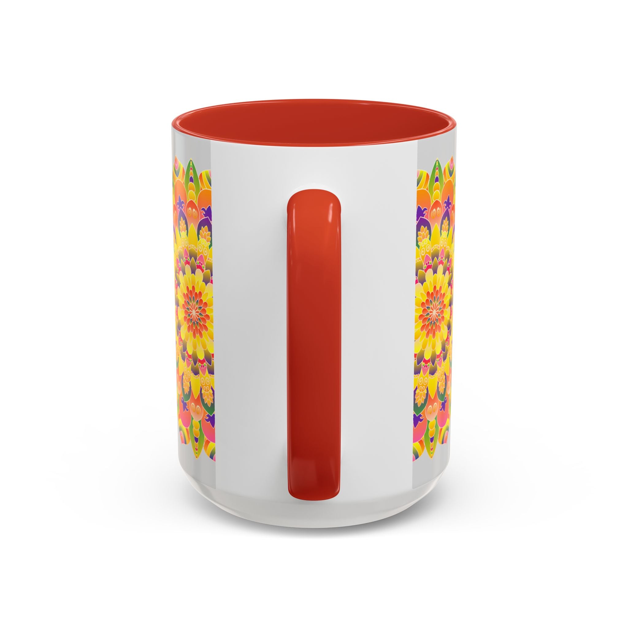 Vibrant and detailed mandala pattern on a high-quality ceramic mug