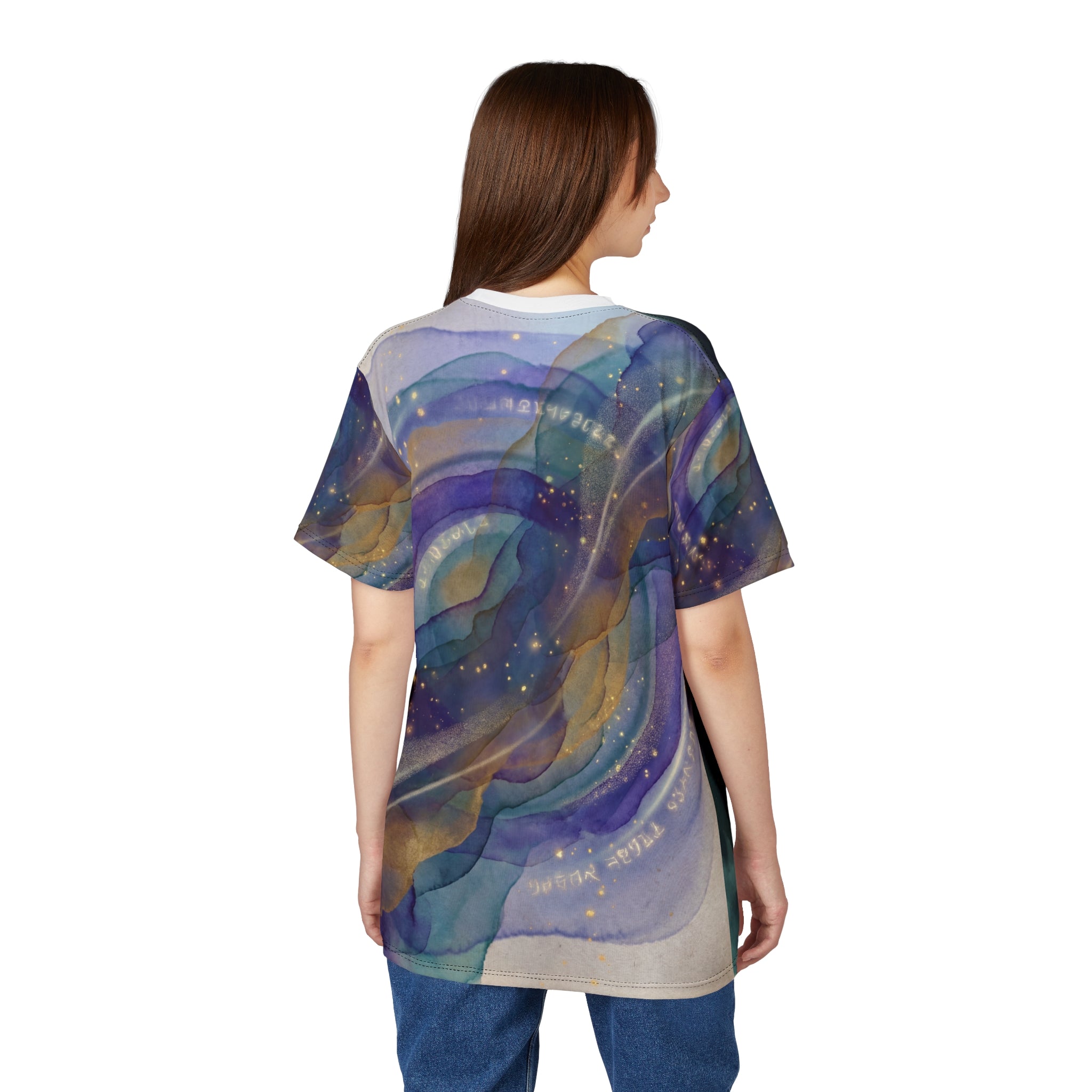 Cosmic Oracle Cat Tee - "Guidance & Intuition" Meditative Feline Graphic