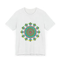 Vibrant and colorful psychedelic mandala tie dye t-shirt for men and women