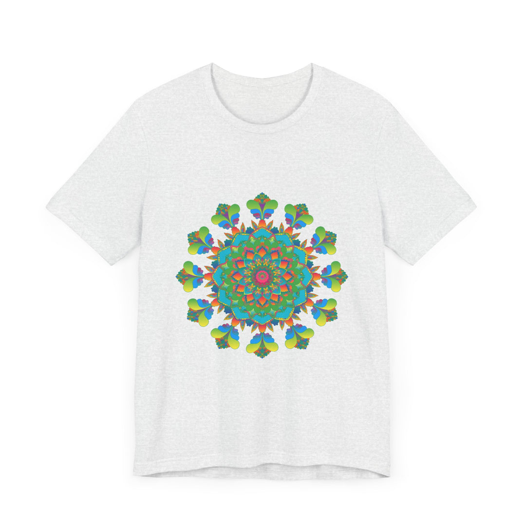 Vibrant and colorful psychedelic mandala tie dye t-shirt for men and women