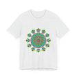 Vibrant and colorful psychedelic mandala tie dye t-shirt for men and women