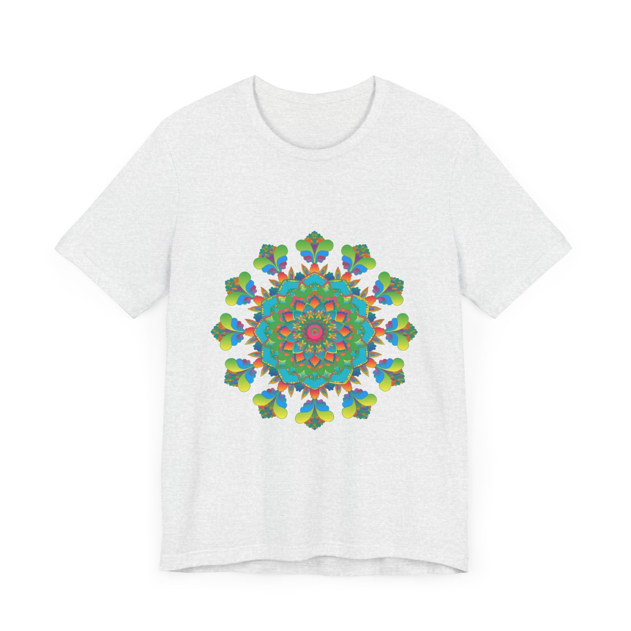 Vibrant and colorful psychedelic mandala tie dye t-shirt for men and women