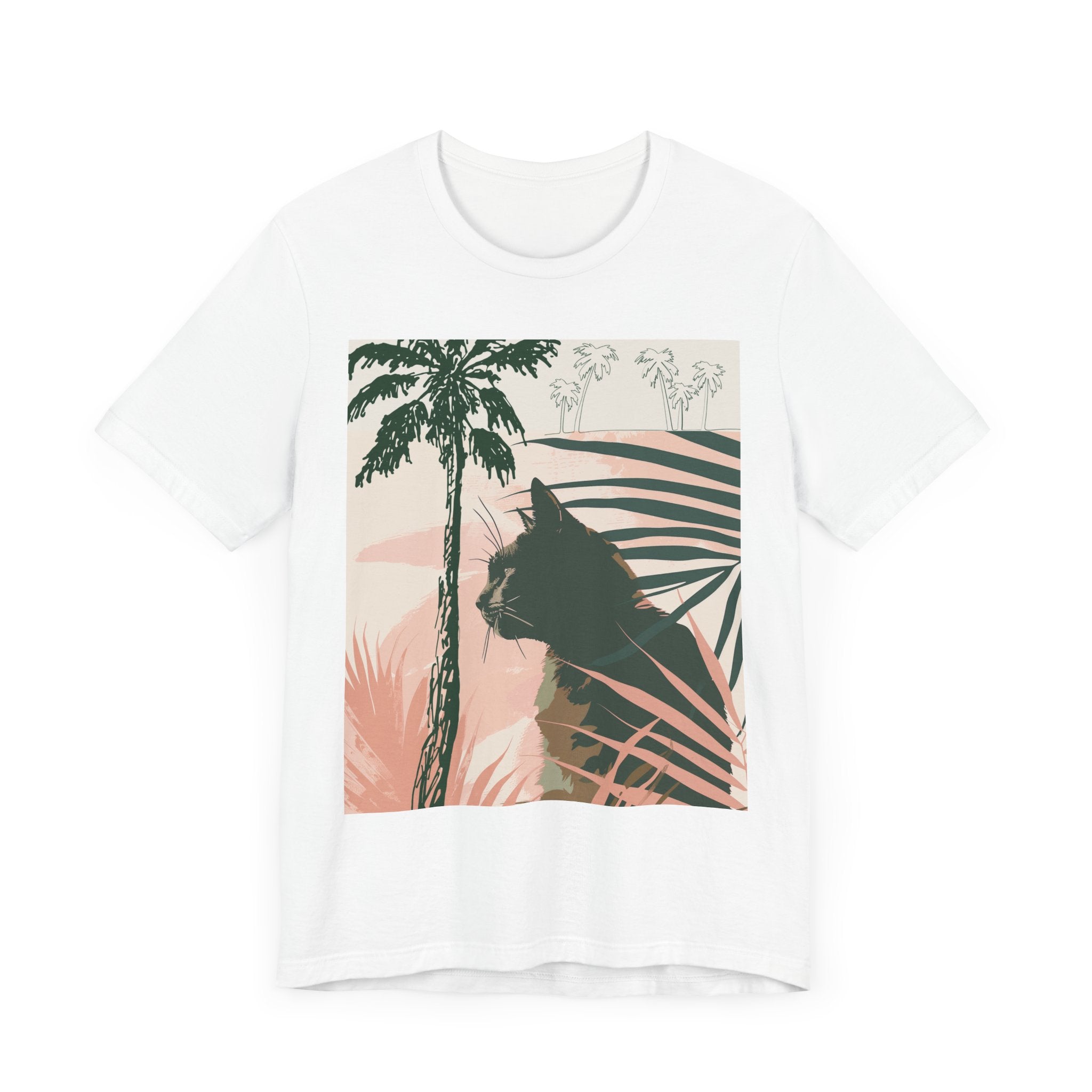 Black Cat Jungle Tee - a stylish and comfortable black t-shirt featuring a bold jungle cat design