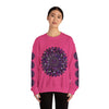 Stylish and comfortable unisex crewneck sweatshirt with intricate purple mandala design