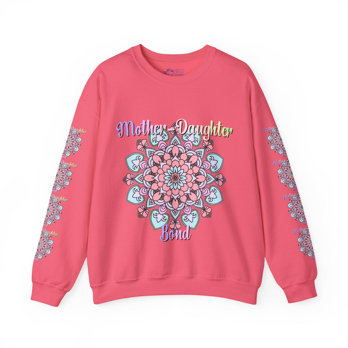 Mandala Patterned Sweatshirt Celebrating Mother-Daughter Love