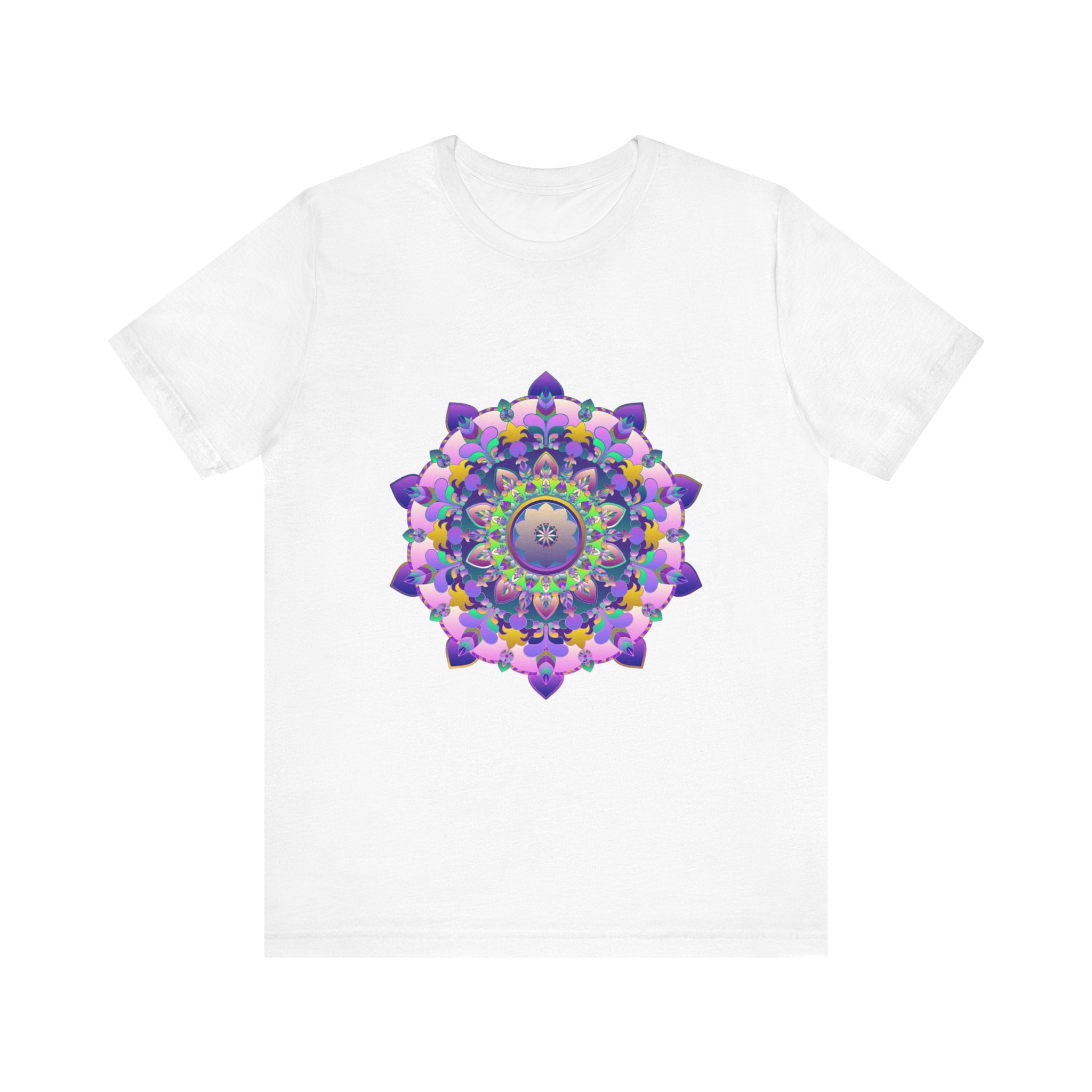 Vibrant Mandala Tee, featuring an intricate and colorful design, perfect for adding a pop of style to your wardrobe